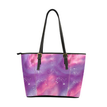 Load image into Gallery viewer, Animal Ancestors 7 Aurora Gases Pink and Purple Leather Tote Bag
