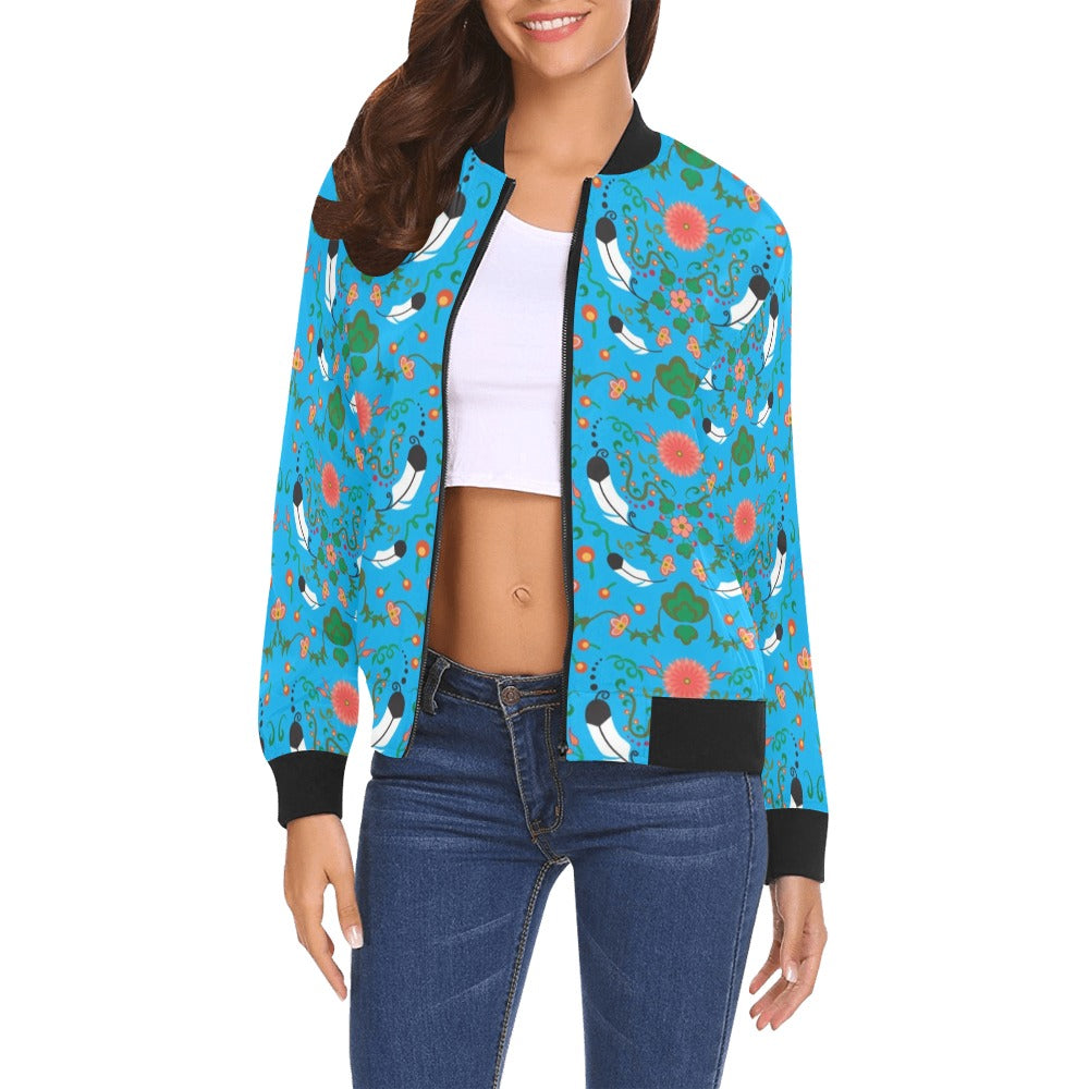 New Growth Bright Sky Bomber Jacket for Women