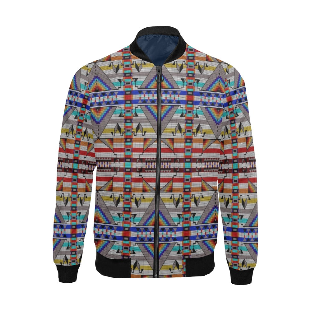 Medicine Blessing White Bomber Jacket for Men