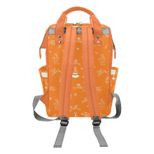 Load image into Gallery viewer, Ledger Dabbles Orange Multi-Function Diaper Backpack/Diaper Bag
