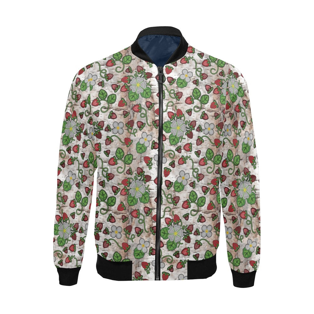 Strawberry Dreams Br Bark Bomber Jacket for Men