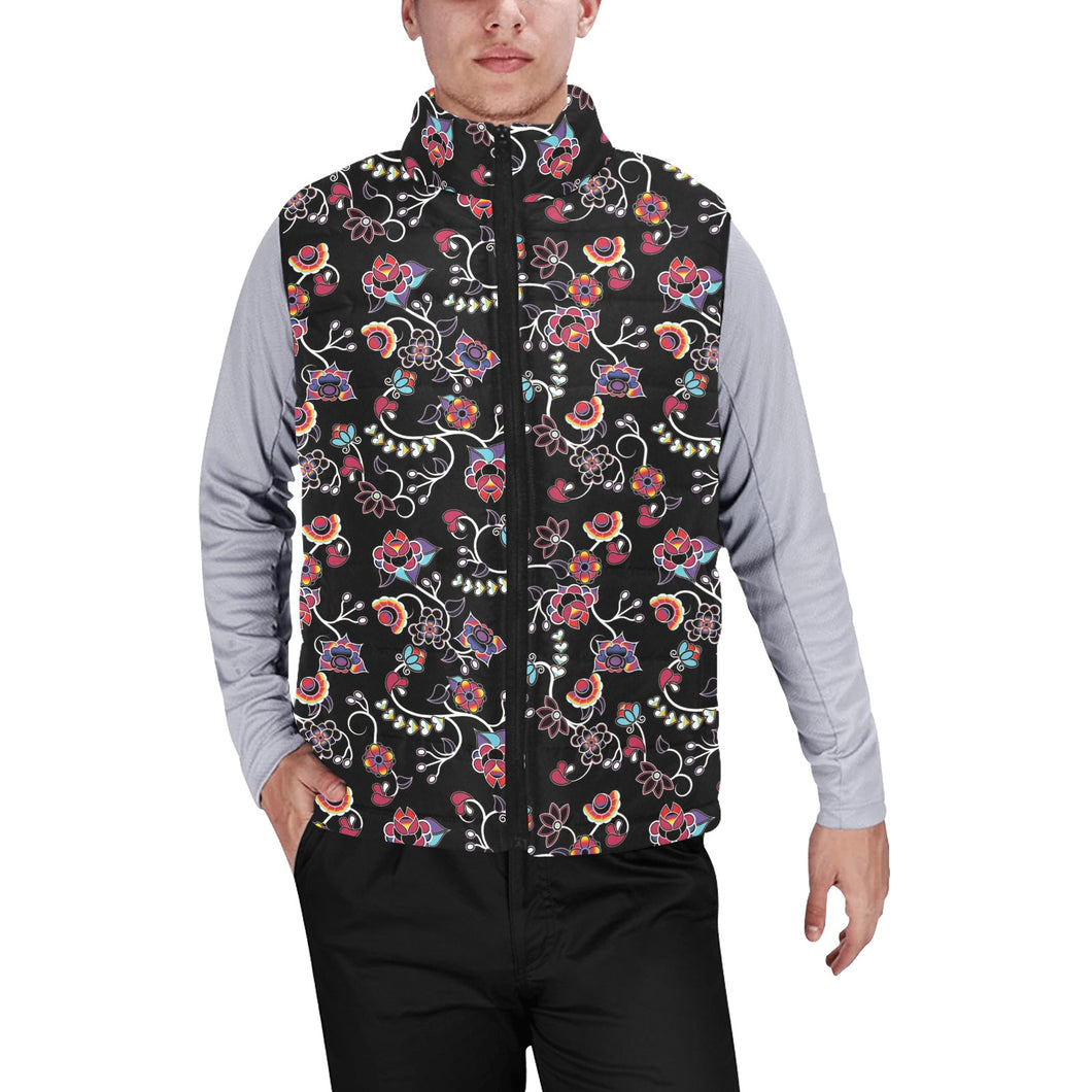 Floral Danseur Men's Padded Vest Jacket