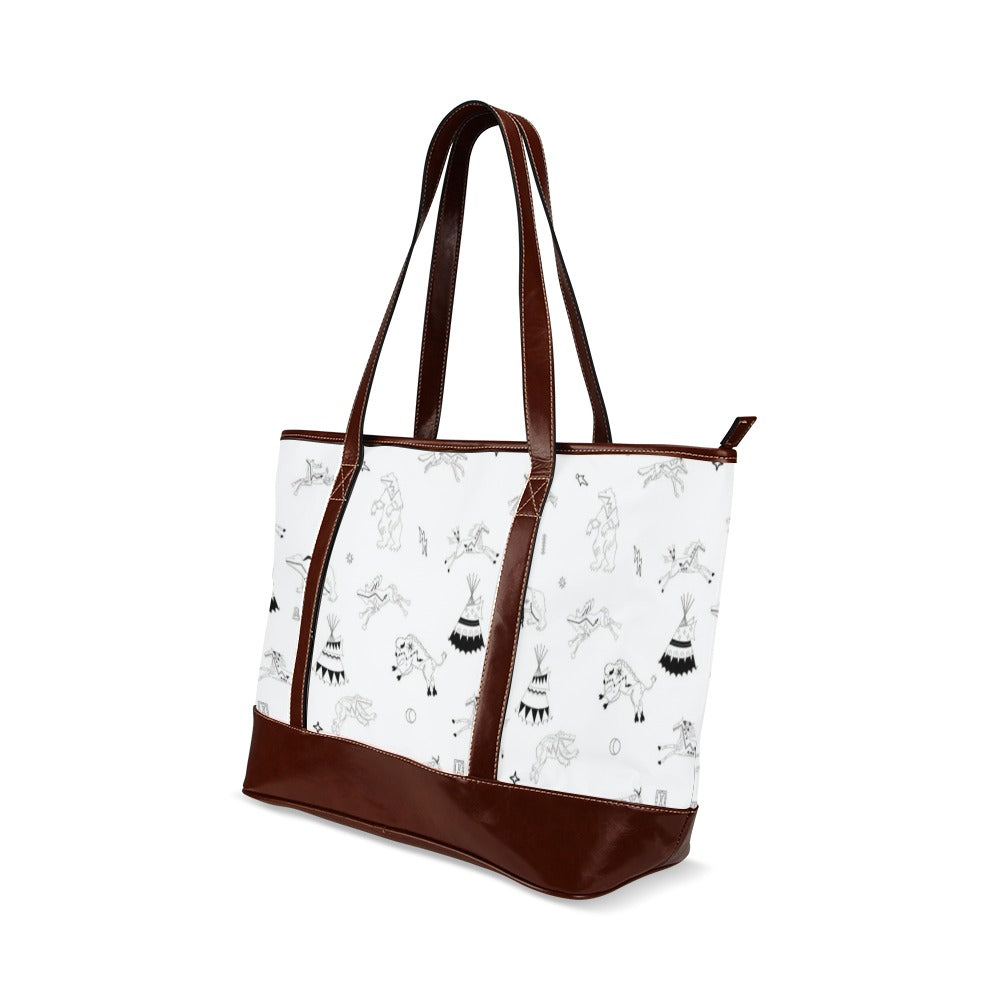 Ledger Dables White Tote Handbag