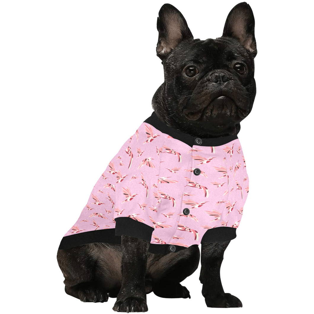 Strawberry Pink Pet Dog Round Neck Shirt