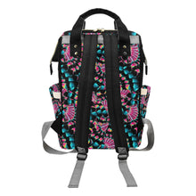 Load image into Gallery viewer, Hawk Feathers Heat Map Multi-Function Diaper Backpack/Diaper Bag
