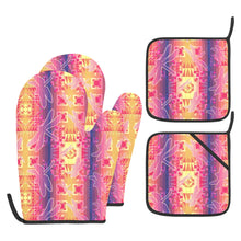 Load image into Gallery viewer, Kaleidoscope Dragonfly Oven Mitt &amp; Pot Holder
