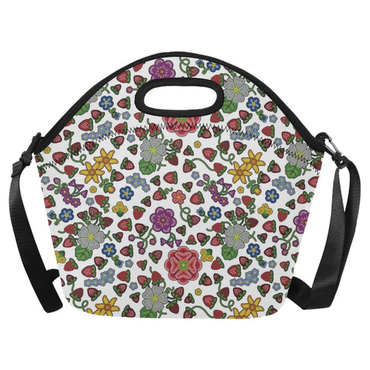 Berry Pop White Neoprene Lunch Bag/Large