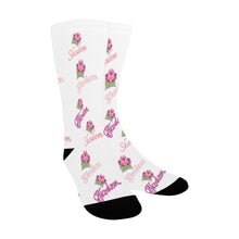 Load image into Gallery viewer, Ladies Skoden Floral White Women&#39;s Custom Socks
