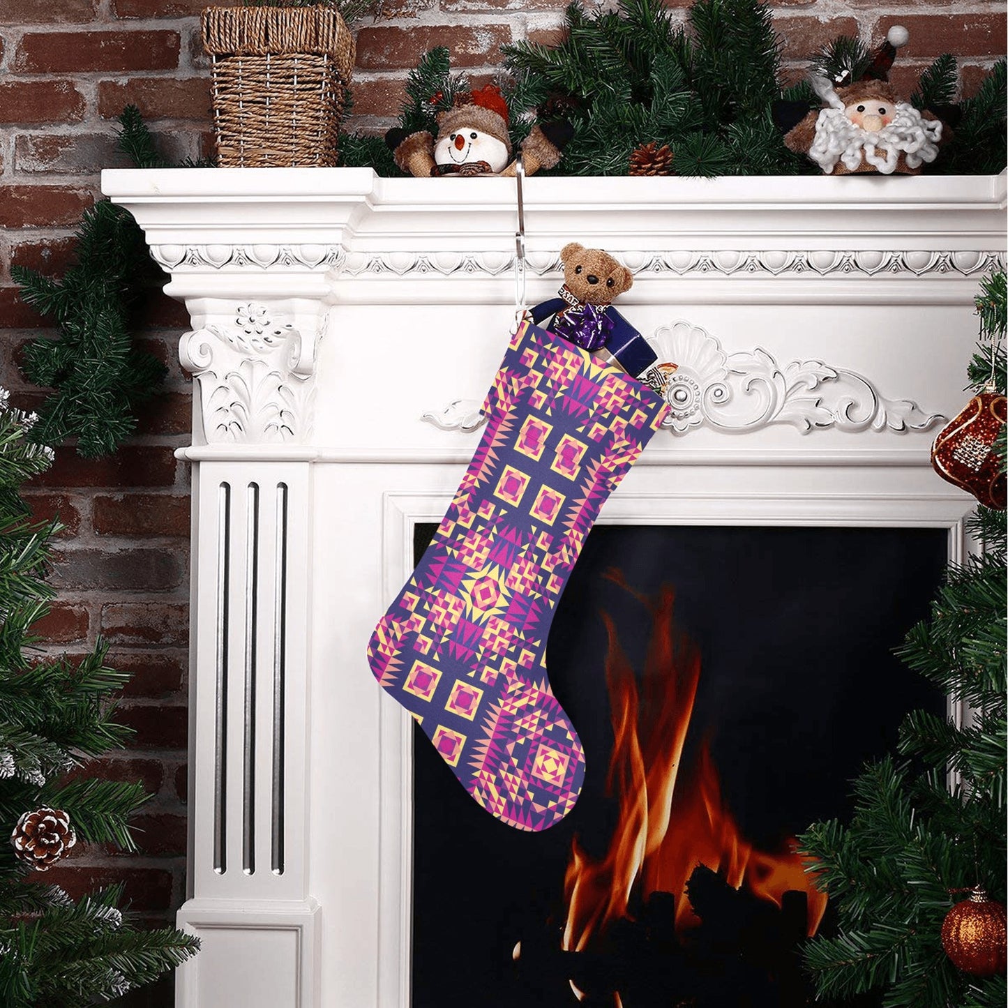 Kaleidoscope Bleu Christmas Stocking