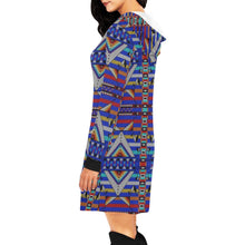 Load image into Gallery viewer, Medicine Blessing Blue Hoodie Dress
