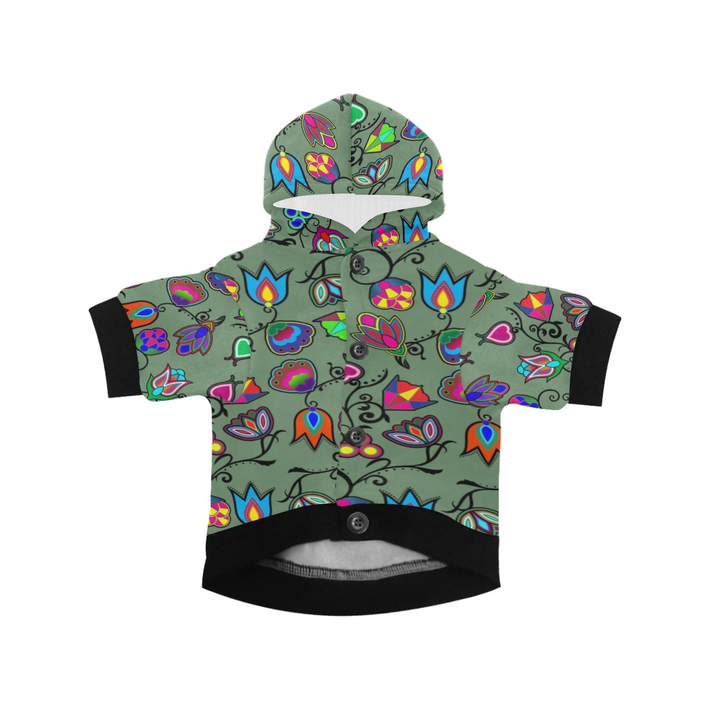 Indigenous Paisley Dark Sea Pet Dog Hoodie