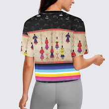 Load image into Gallery viewer, Ledger Round Dance Midnight Crop Top
