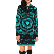 Load image into Gallery viewer, Black Sky Star Hoodie Dress
