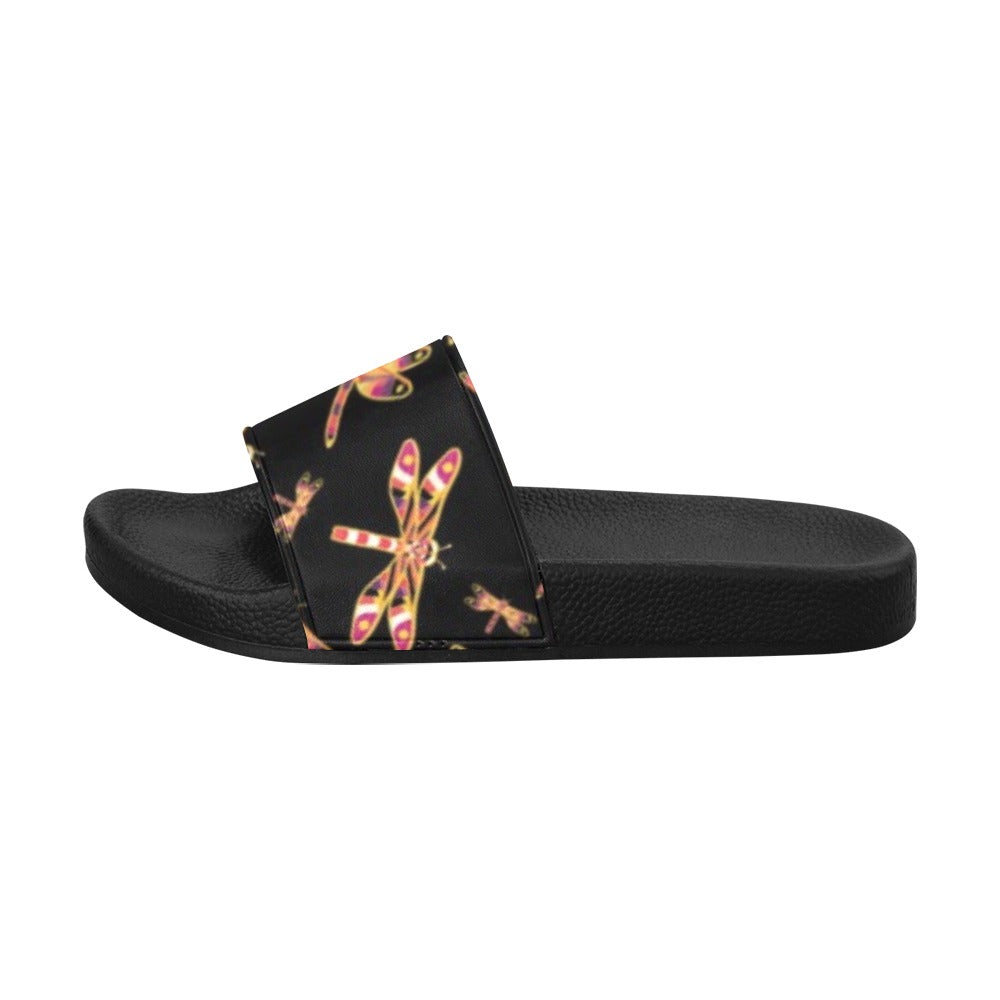 Gathering Yellow Black Women's Slide Sandals