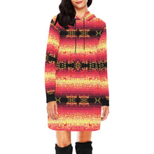 Load image into Gallery viewer, Soleil Fusion Rouge Hoodie Dress
