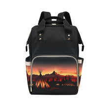 Load image into Gallery viewer, Sunset Tipis 1 Multi-Function Diaper Backpack/Diaper Bag
