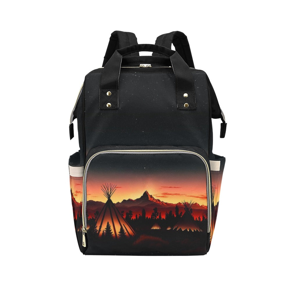 Sunset Tipis 1 Multi-Function Diaper Backpack/Diaper Bag