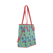 Load image into Gallery viewer, Beaded Nouveau Lime Clover Canvas Tote Bag
