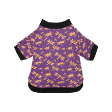 Load image into Gallery viewer, Gathering Yellow Purple Pet Dog Round Neck Shirt
