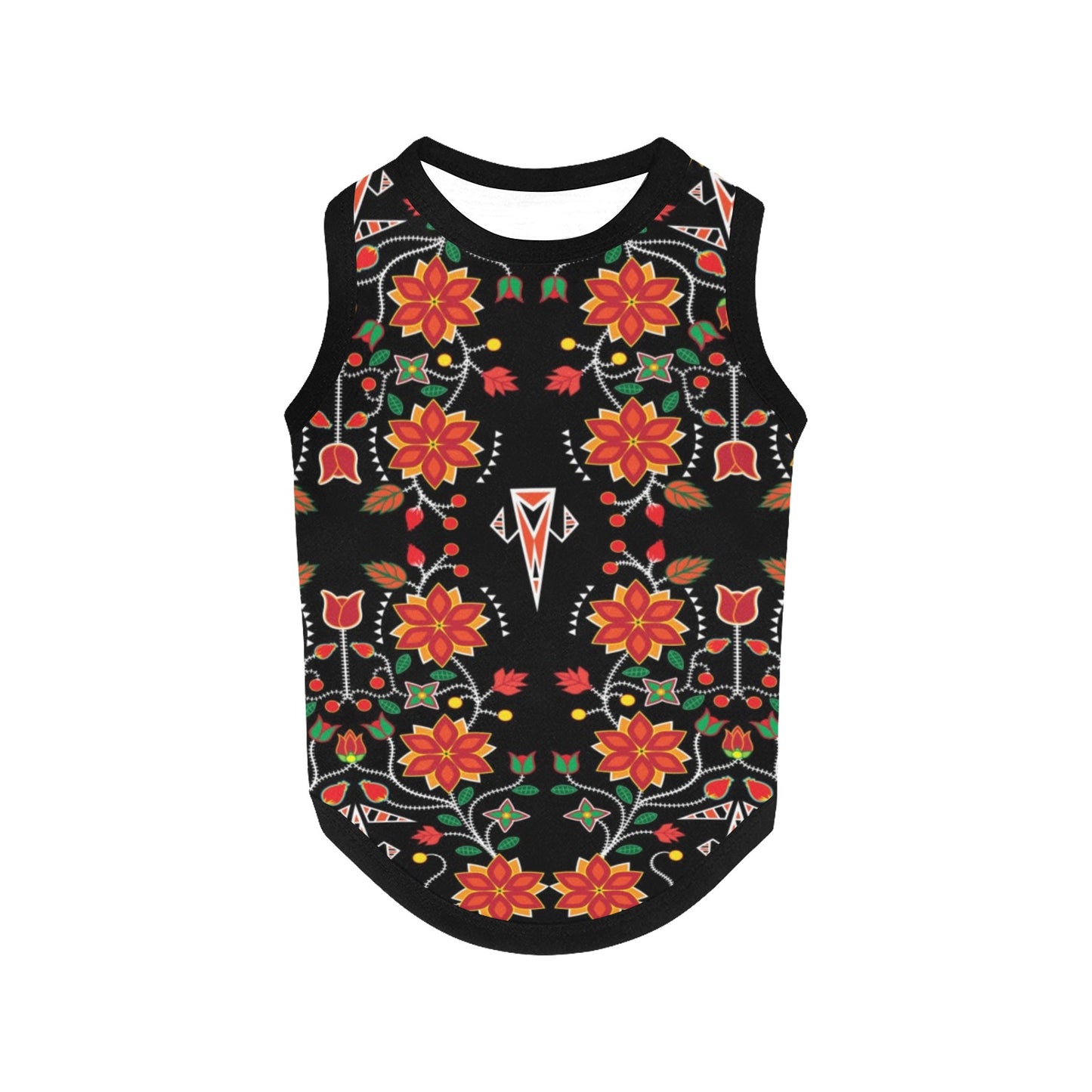 Floral Beadwork Six Bands Pet Tank Top