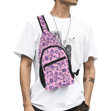 Load image into Gallery viewer, Purple Floral Amour Chest Bag
