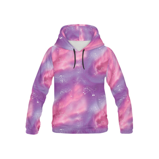 Animal Ancestors 7 Aurora Gases Pink and Purple Youth Hoodie