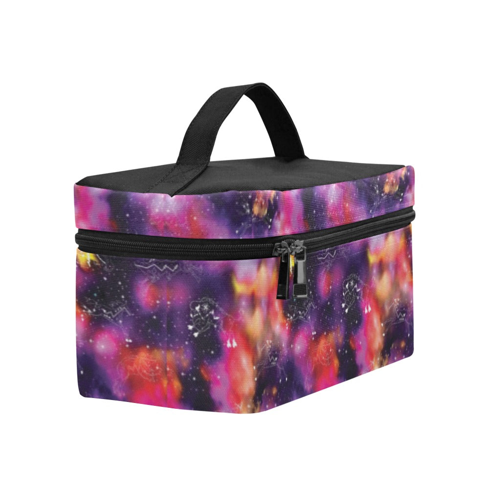 Animal Ancestors 9 Cosmic Swirl Purple and Red Cosmetic Bag
