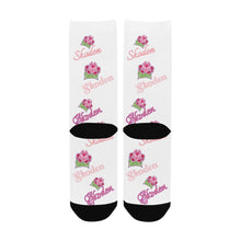 Load image into Gallery viewer, Ladies Skoden Floral White Women&#39;s Custom Socks
