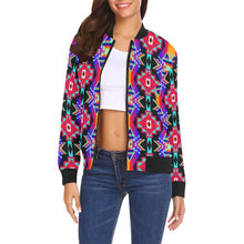 Load image into Gallery viewer, Fancy Bustle All Over Print Bomber Jacket for Women (Model H19) All Over Print Bomber Jacket for Women (H19) e-joyer 
