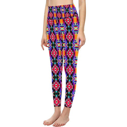 Fancy Bustle All Over Print High-Waisted Leggings (Model L36) High-Waisted Leggings (L36) e-joyer 