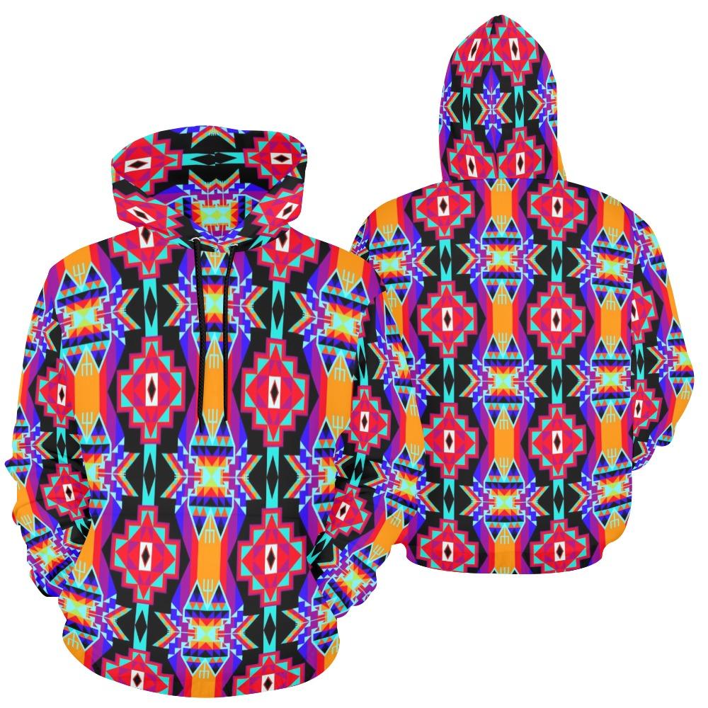Fancy Bustle All Over Print Hoodie for Women (USA Size) (Model H13) All Over Print Hoodie for Women (H13) e-joyer 