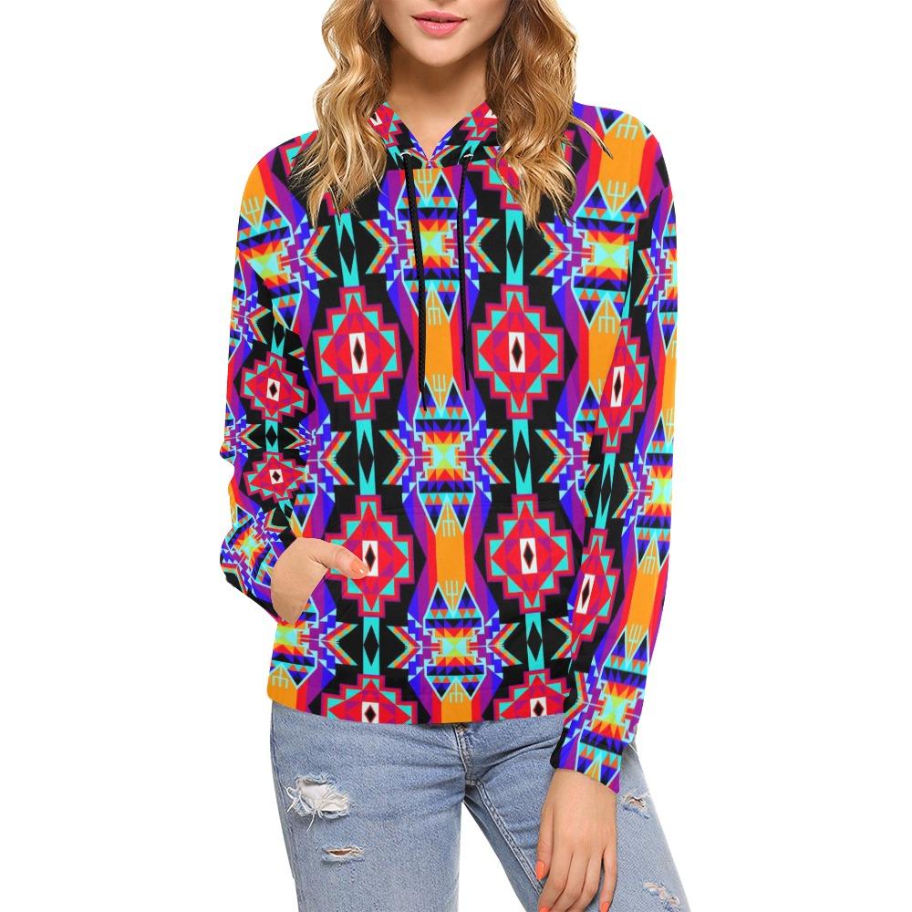 Fancy Bustle All Over Print Hoodie for Women (USA Size) (Model H13) All Over Print Hoodie for Women (H13) e-joyer 
