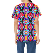 Load image into Gallery viewer, Fancy Bustle All Over Print Scrub Top Scrub Top e-joyer 
