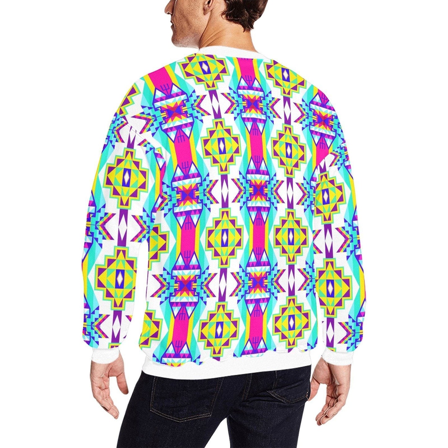 Fancy Champion All Over Print Crewneck Sweatshirt for Men (Model H18) shirt e-joyer 