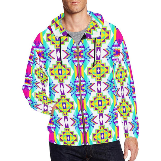 Fancy Champion All Over Print Full Zip Hoodie for Men (Model H14) All Over Print Full Zip Hoodie for Men (H14) e-joyer 