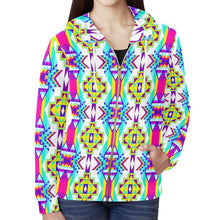 Load image into Gallery viewer, Fancy Champion All Over Print Full Zip Hoodie for Women (Model H14) All Over Print Full Zip Hoodie for Women (H14) e-joyer 
