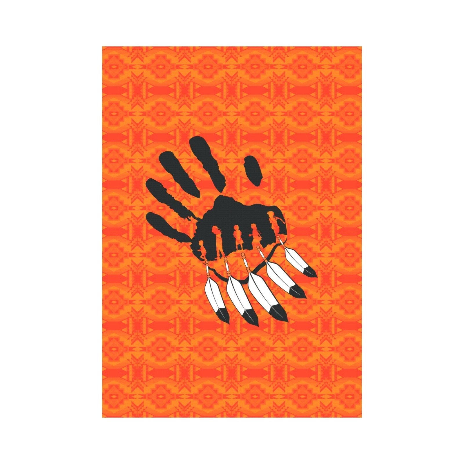 Fancy Orange - A feather for Each Garden Flag 28''x40'' (Two Sides Printing) Garden Flag 28‘’x40‘’ (Two Sides) e-joyer 
