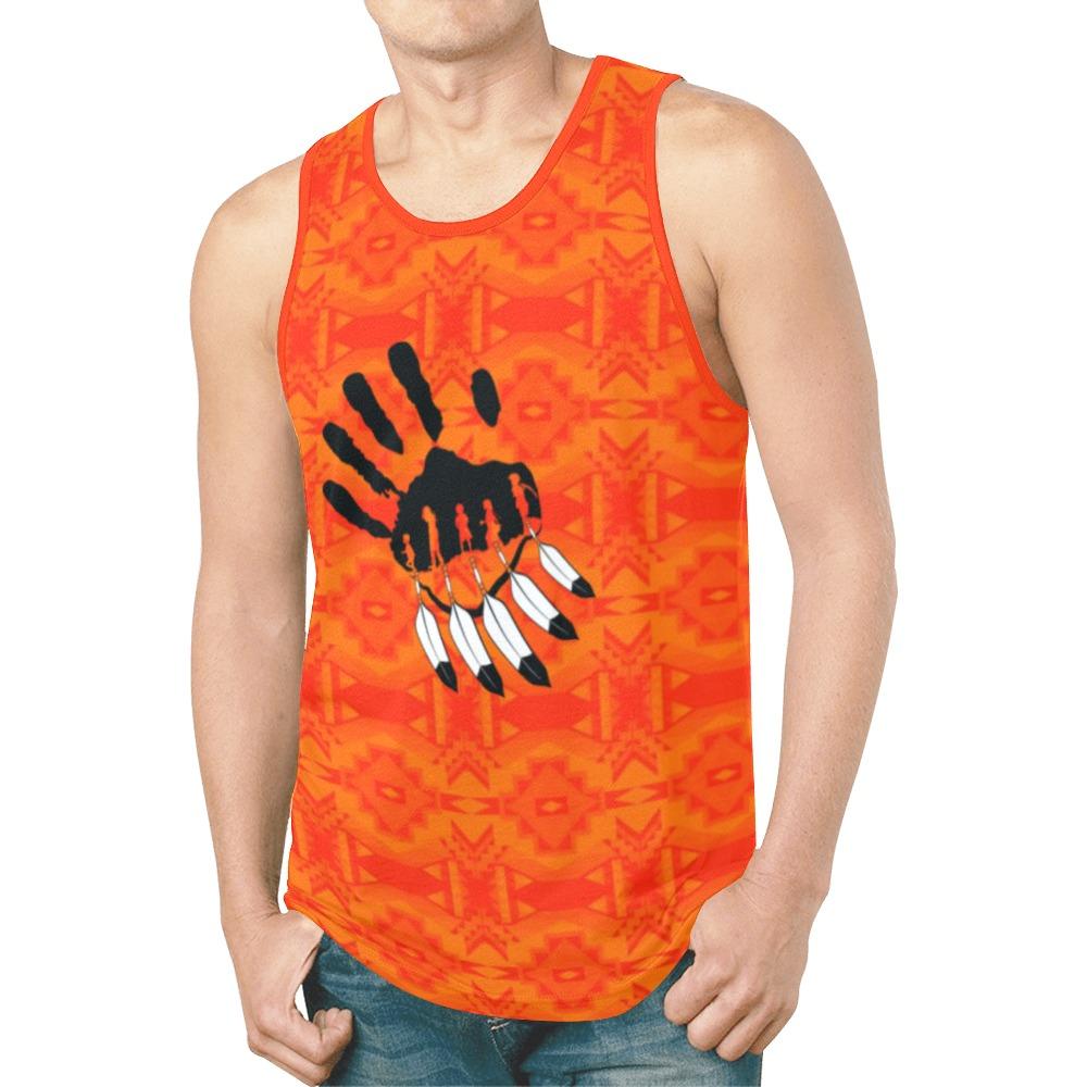 Fancy Orange A feather for each New All Over Print Tank Top for Men (Model T46) New All Over Print Tank Top for Men (T46) e-joyer 