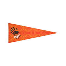 Load image into Gallery viewer, Fancy Orange A feather for each Trigonal Garden Flag 30&quot;x12&quot; Trigonal Garden Flag 30&quot;x12&quot; e-joyer 
