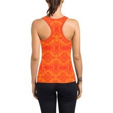 Load image into Gallery viewer, Fancy Orange A feather for each Women&#39;s Racerback Tank Top (Model T60) Racerback Tank Top (T60) e-joyer 
