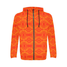 Load image into Gallery viewer, Fancy Orange All Over Print Full Zip Hoodie for Men (Model H14) All Over Print Full Zip Hoodie for Men (H14) e-joyer 
