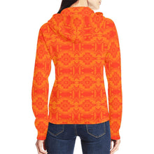 Load image into Gallery viewer, Fancy Orange All Over Print Full Zip Hoodie for Women (Model H14) All Over Print Full Zip Hoodie for Women (H14) e-joyer 
