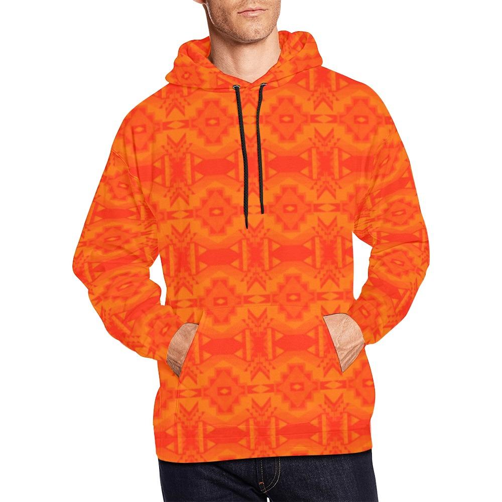 Fancy Orange All Over Print Hoodie for Men (USA Size) (Model H13) All Over Print Hoodie for Men (H13) e-joyer 