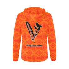 Load image into Gallery viewer, Fancy Orange Bring Them Home All Over Print Full Zip Hoodie for Women (Model H14) All Over Print Full Zip Hoodie for Women (H14) e-joyer 
