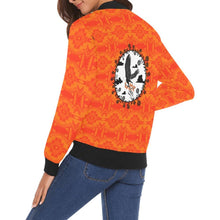 Load image into Gallery viewer, Fancy Orange Carrying Their Prayers All Over Print Bomber Jacket for Women (Model H19) All Over Print Bomber Jacket for Women (H19) e-joyer 
