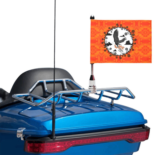 Fancy Orange Carrying Their Prayers Motorcycle Flag (Twin Sides) Motorcycle Flag (Twin Sides) e-joyer 