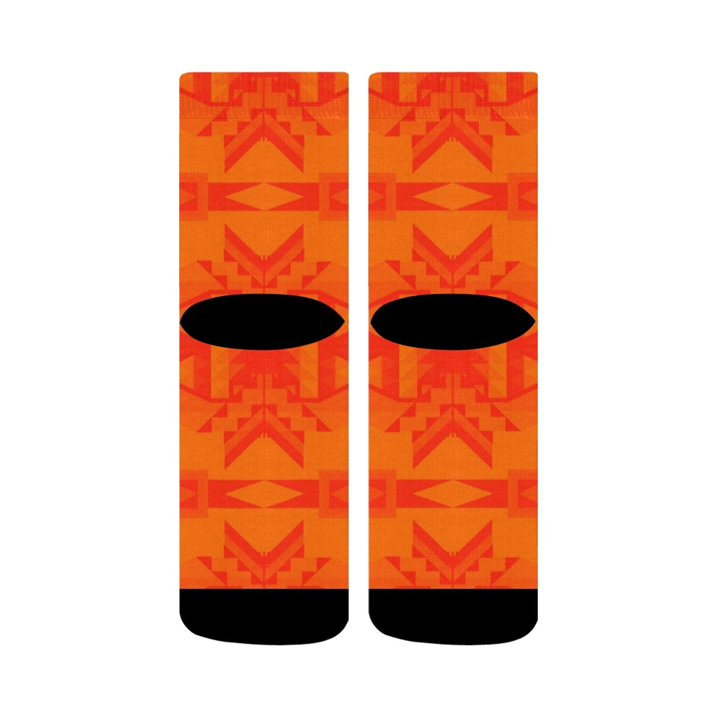 Fancy Orange Crew Socks Crew Socks e-joyer 