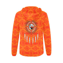 Load image into Gallery viewer, Fancy Orange Feather Directions All Over Print Full Zip Hoodie for Women (Model H14) All Over Print Full Zip Hoodie for Women (H14) e-joyer 
