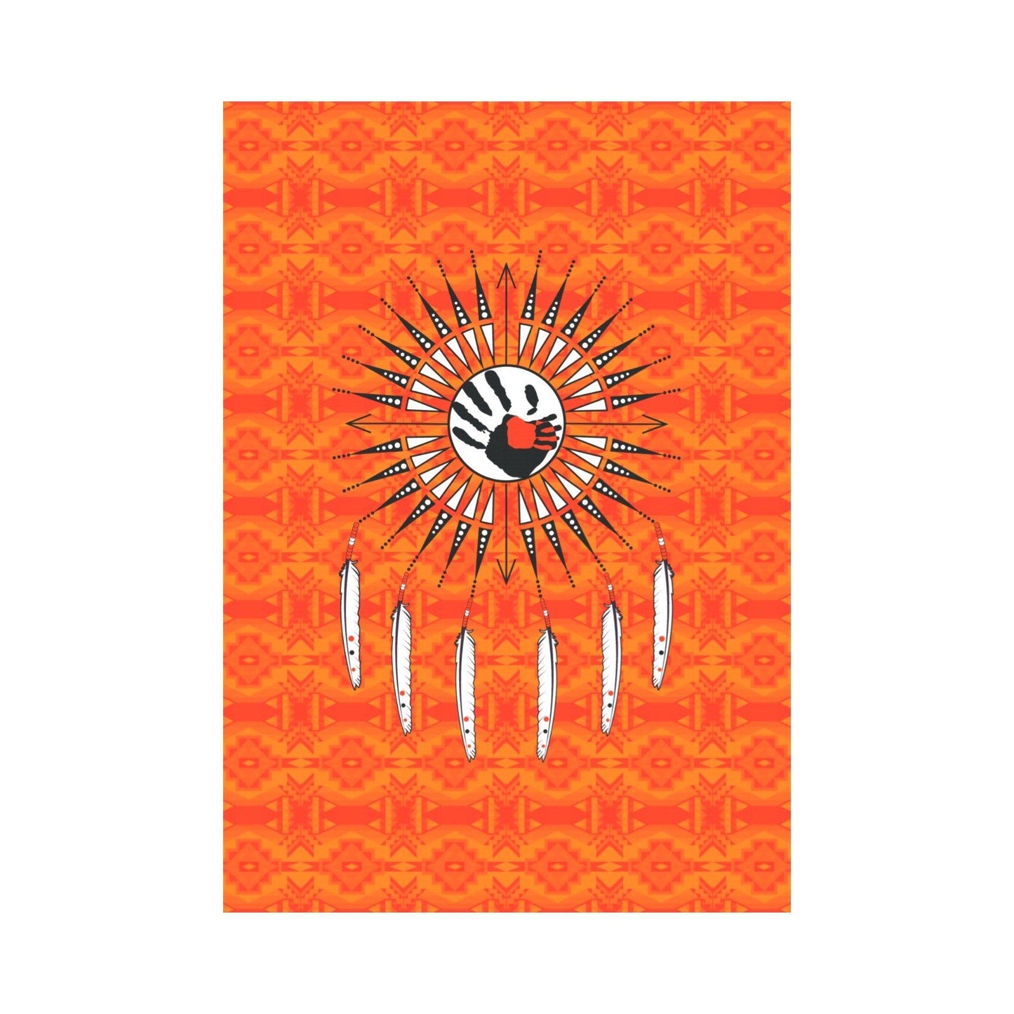 Fancy Orange - Feather Directions Garden Flag 28''x40'' (Two Sides Printing) Garden Flag 28‘’x40‘’ (Two Sides) e-joyer 