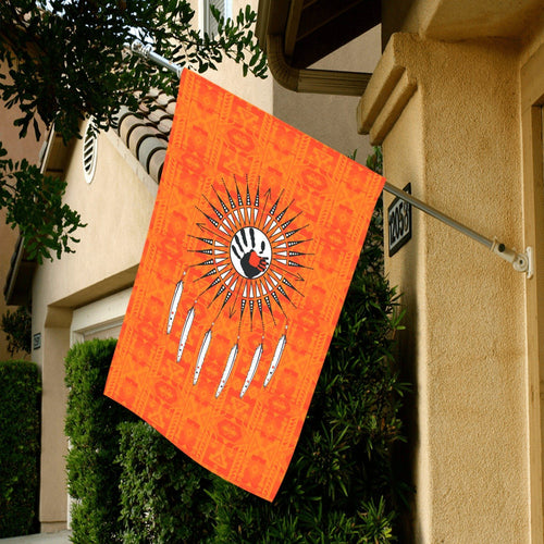 Fancy Orange - Feather Directions Garden Flag 28''x40'' (Two Sides Printing) Garden Flag 28‘’x40‘’ (Two Sides) e-joyer 